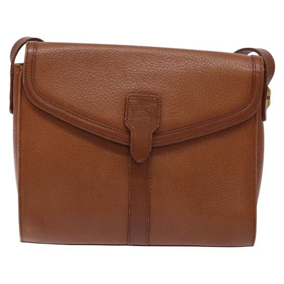 Burberry Nova Check Brown Leather Shoulder Bag (Pre-Owned) - Picture 1 of 16